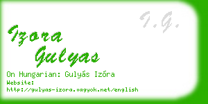 izora gulyas business card