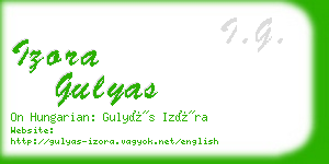 izora gulyas business card